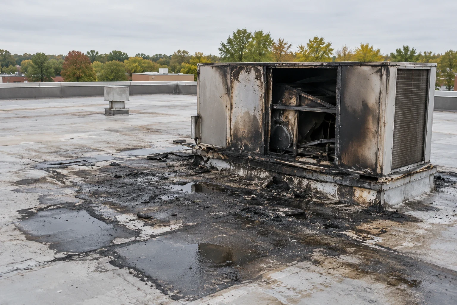 Fire Damage Roof Repair in Brockton, MA